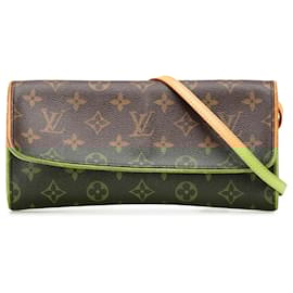 Louis Vuitton-Pochette Twin GM Monograma Marrom Louis Vuitton-Marrom
