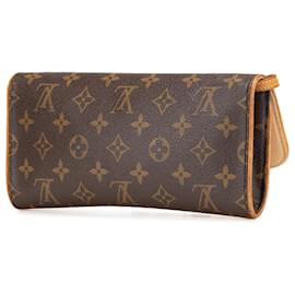 Louis Vuitton-Louis Vuitton Brown Monogram Pochette Twin GM-Brown
