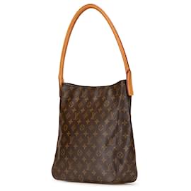 Louis Vuitton-Louis Vuitton Marrom Monograma Looping GM-Marrom