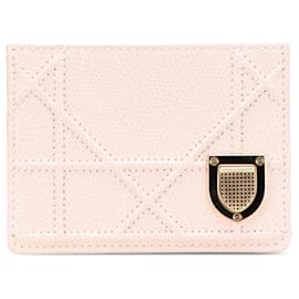 Dior-Dior Pink Grained Calfskin Diorama Card Holder-Pink