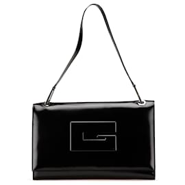 Gucci-Gucci Black Square G Leather Shoulder Bag-Black