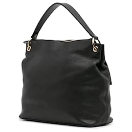Gucci-Gucci Black Large Pebbled Calfskin Soho Convertible Hobo-Black