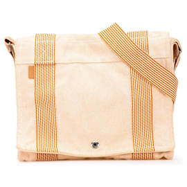 Hermès-Hermès Orange Canvas Fourre Tout Besace PM-Orange