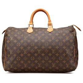 Louis Vuitton-Louis Vuitton Speedy 40 Monograma Marrom-Marrom
