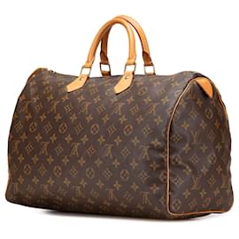 Louis Vuitton-Louis Vuitton Brown Monogram Speedy 40-Brown