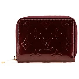 Louis Vuitton-Porta-moedas Zippy em Vernis Monogram Vermelho Louis Vuitton-Vermelho,Bordeaux