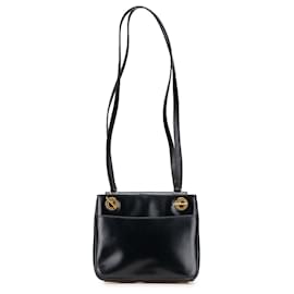 Gucci-Gucci Black Leather Shoulder Bag-Black