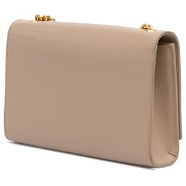 Saint Laurent-Saint Laurent Brown Small Grain de Poudre Kate Crossbody-Brown,Beige
