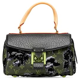 Louis Vuitton-Louis Vuitton Marrom Monograma Fleur De Jais Carrousel-Outro