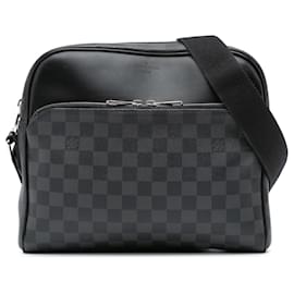 Louis Vuitton-Louis Vuitton Black Damier Graphite Dayton Reporter PM-Black