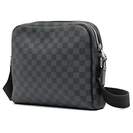 Louis Vuitton-Louis Vuitton Black Damier Graphite Dayton Reporter PM-Black