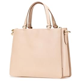 Salvatore Ferragamo-Ferragamo Brown Printed Calfskin Tracy Vara Satchel-Brown,Beige