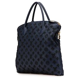 Louis Vuitton-Louis Vuitton Azul Monograma Addiction Lockit Vertical MM-Azul,Azul marinho
