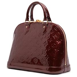 Louis Vuitton-Louis Vuitton Vernis Alma PM Vermelho-Vermelho,Bordeaux