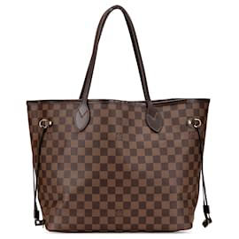 Louis Vuitton-Louis Vuitton Marrom Damier Ebene Neverfull MM-Marrom