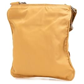 Prada-Prada Brown Tessuto Zip Top Crossbody-Brown,Beige