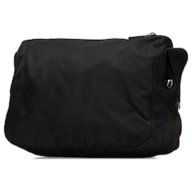 Prada-Prada Black Tessuto Zip Top Crossbody-Black