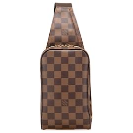 Louis Vuitton-Louis Vuitton Marrom Damier Ebene Geronimos-Marrom