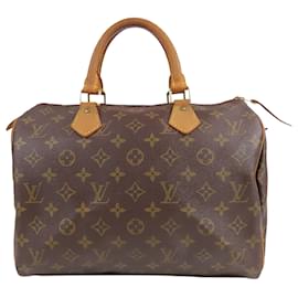 Louis Vuitton-Louis Vuitton Speedy 30 Monograma Marrom-Marrom