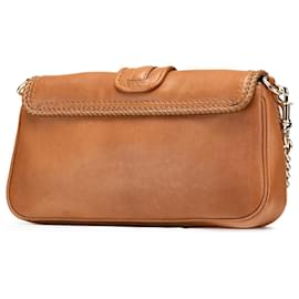 Gucci-Gucci Brown Leather Marrakech Shoulder Bag-Brown
