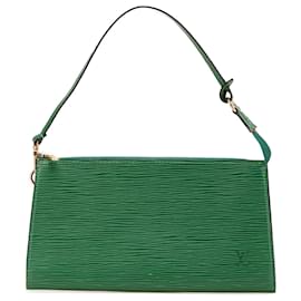 Louis Vuitton-Pochete Acessórios Epi Verde Louis Vuitton-Verde