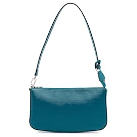 Louis Vuitton-Pochette Acessórios Epi Azul Louis Vuitton-Azul