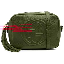 Gucci-Gucci Red Leather Soho Disco Crossbody-Red
