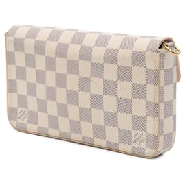 Louis Vuitton-Louis Vuitton White Damier Azur Pochette Felicie-White