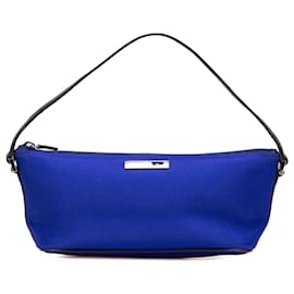 Gucci-Gucci Blue Satin Boat-Blue