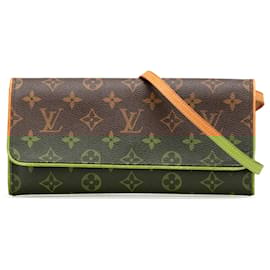 Louis Vuitton-Pochette Twin GM Monograma Marrom Louis Vuitton-Marrom