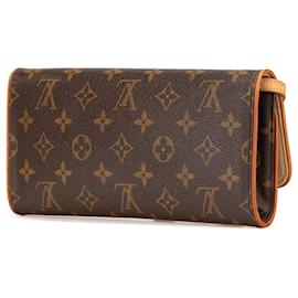 Louis Vuitton-Louis Vuitton Brown Monogram Pochette Twin GM-Brown