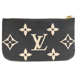 Louis Vuitton-Estojo para cartão de chave Monogram Empreinte Louis Vuitton-Preto,Bege