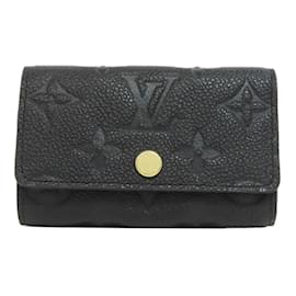 Louis Vuitton-Estojo para chaves Multicle 6 da Louis Vuitton-Preto