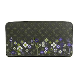 Louis Vuitton-Carteira longa Louis Vuitton Takashi Murakami Colaboração-Marrom,Monograma
