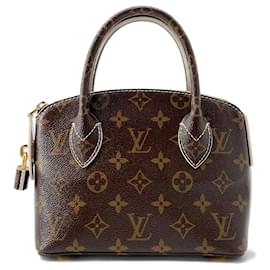 Louis Vuitton-Bolsa de mão Lockit BB Monograma Brilhante Louis Vuitton-Marrom