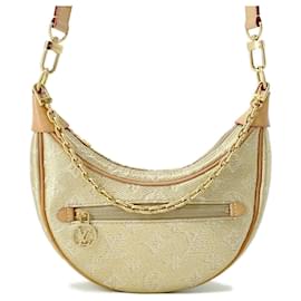 Louis Vuitton-Bolsa de ombro em jacquard laminado Monogram Louis Vuitton-Dourado