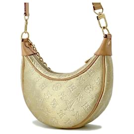 Louis Vuitton-Bolsa de ombro em jacquard laminado Monogram Louis Vuitton-Dourado