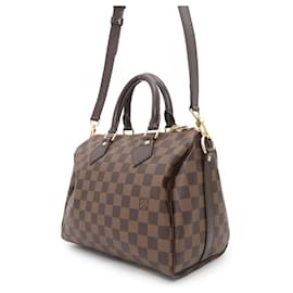 Louis Vuitton-Louis Vuitton Damier Ebene Speedy Bandouliere 25-Red,Damier ebene