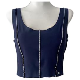 Chanel-Crop Top Chanel-Navy blue
