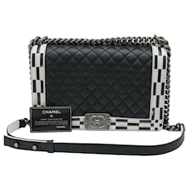 Chanel-Chanel Boy Chain Shoulder Bag Lambskin Black-Black