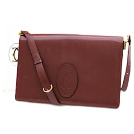 Cartier-Cartier Leather Shoulder Bag Bordeaux-Red