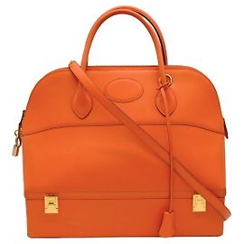 Hermès Bolide Macpherson Leder Tote Orange