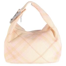 Burberry-Burberry Sherbet Plaid Canvas Medium Peg Duffle Bag-Multiple colors