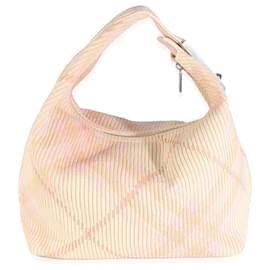 Burberry-Burberry Sherbet Plaid Canvas Medium Peg Duffle Bag-Multiple colors