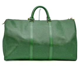 Louis Vuitton-Bolsa Keepall 50 em couro Epi Louis Vuitton-Verde