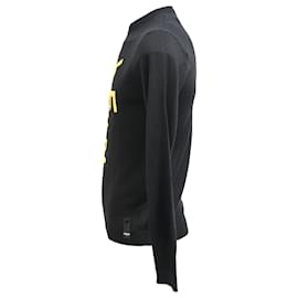 Fendi- Fendi Logo Print Sweater in Black Wool-Black