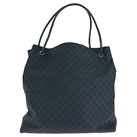 Gucci-Gucci GG Canvas/Leather 2way Tote Bag 101268-Black