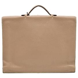 Hermès-Hermes Leather Sac a Depeche 38 Briefcase-Grey