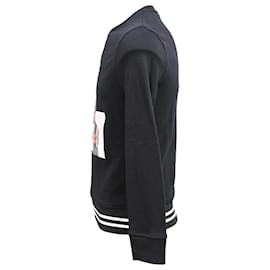 Neil Barrett- Neil Barrett Printed Crewneck Sweater in Black Cotton-Black