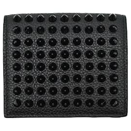 Christian Louboutin-Christian Louboutin Bifold Wallet Black Leather-Black